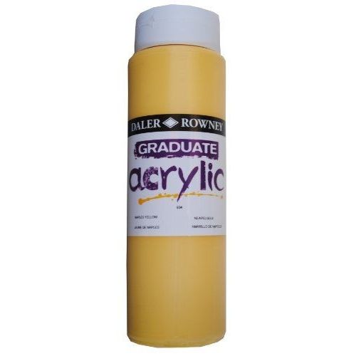 Daler-Rowney Bouteille De Peinture Acrylique Graduate Jaune De Naples 500 Ml