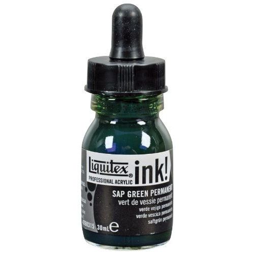 LIQUITEX PROFESSIONAL FLACON D'ENCRE ACRYLIQUE AVEC PIPETTE 30 ML VERT DE VESSIE PERMANENT