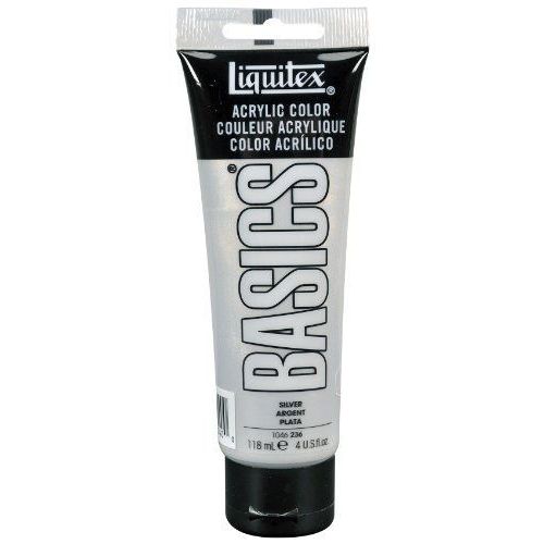 LIQUITEX BASICS TUBE DE PEINTURE ACRYLIQUE 118 ML ARGENT