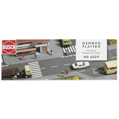 Hornby France - Busch - 6029 - Circuit - Train - Lot De Plaques De Trottoir