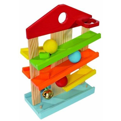 Eichhorn - 100002025 - Jeux D'eveils - Maison En Bois - Roule Boule 25x12x34 Cm