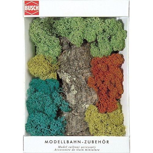 Hornby France - Busch - 7101 - Circuit - Train - Paquet Rochers + Buissons Lichen