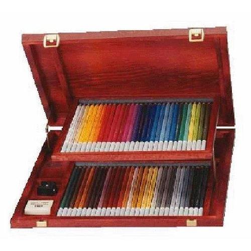 Stabilo Carbothello Coffret Bois De 60 Crayons + 1 Taille Crayon + 1 Estompe + 1 Gomme