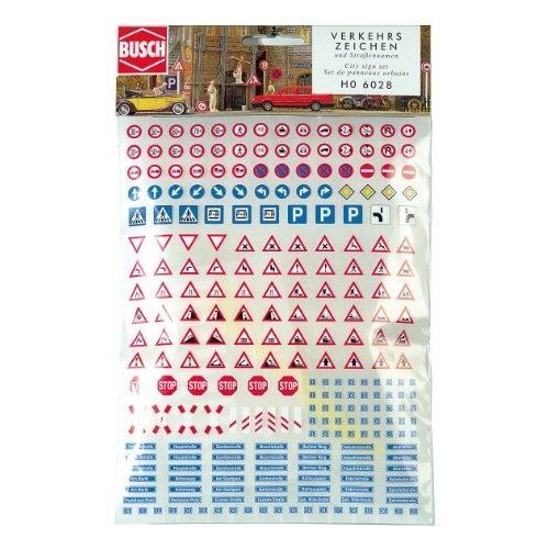 Hornby France - Busch - 6028 - Circuit - Train - Signaux Routiers Ho
