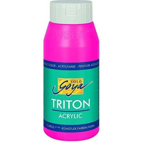 Triton 17064 - Peinture Acrylique - 750ml - Rose Fluorescent Solo Goya 17063