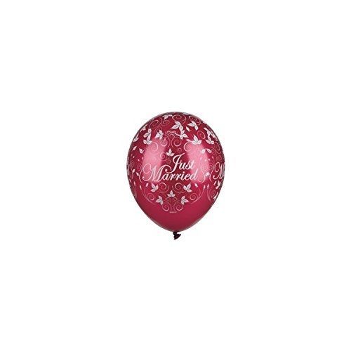 Ballons, Papstar Papstar 6481947 Papstar Luftballons Just Married, Elfenbein Metallic Umfang: 900 Mm, Durchmesser: 290 Mm, Aus