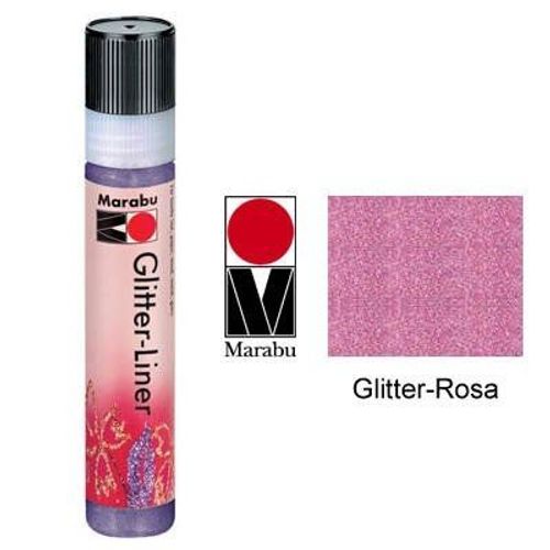 Marabu Peinture Glitter-Liner, Rose Scintillant, 25 Ml Mr180309533