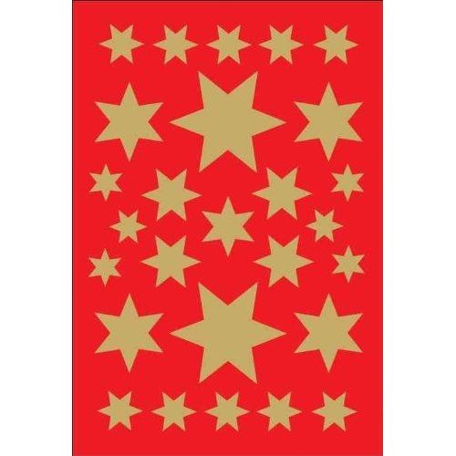Herma Stickers De Nöel Étoiles Taille Assorties Doré 3 Feuilles De 27 3927