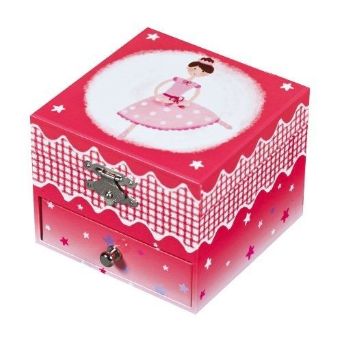 Trousselier - S20964 - Jouet De Premier Age - Coffret Musique Cube Ballerine - Rose Foncé