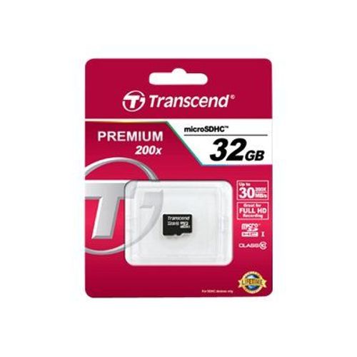 Transcend Premium - Carte mémoire flash - 32 Go - Class 10 - 200x - micro SDHC