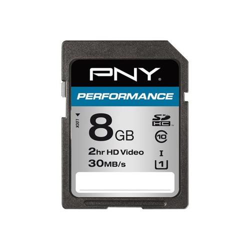 PNY Performance - Carte mémoire flash - 8 Go - Class 10 - SDHC