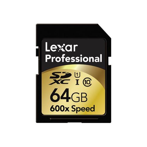 Lexar Professional - Carte mémoire flash - 64 Go - Class 10 - 600x - SDXC UHS-I