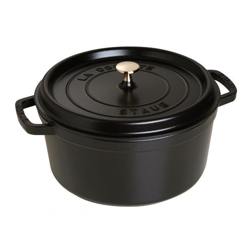 Cocotte Ronde Noire  - 24cm - 3,80l - Tous Feux + Four - Staub