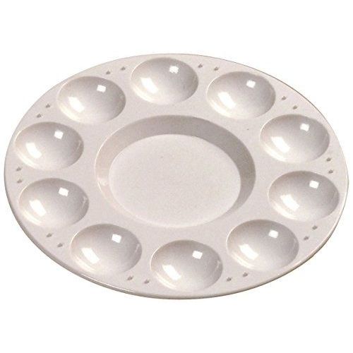 Lefranc & Bourgeois Peinture Palette Plastique Ronde 10 Alvéoles Blanc