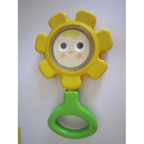 Hochet Fleur - Flower Rattle - Fisher-Price - 1973  Jaune