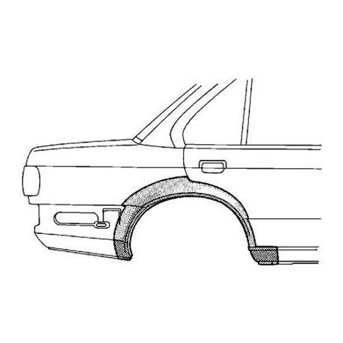 Arc D'aile Arrière Droite, 4 Portes Pour Bmw Serie 3 E30 D'après Sept 1987 (Sauf Cabriolet)