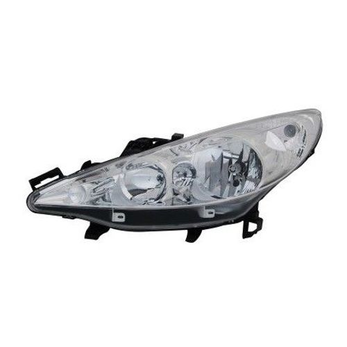 Phare Gauche H7+H1 Valeo Avec Feu De Direction Pour Peugeot 207 De 2006 À 2009