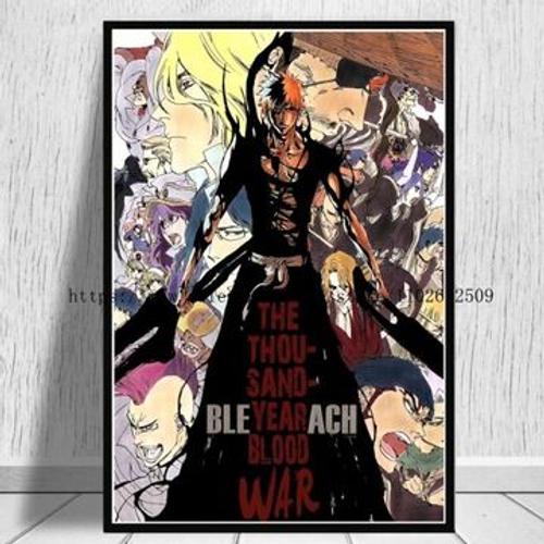 Affiche sur toile Bleach mille ans de guerre sanglante A,mpression murale Poster pour salon chambre ¿¿ coucher d¿¿cor sans cadre(30*40cm)