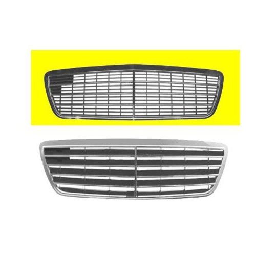 Grille Calandre Complète Pour Mercedes Classe E W210 De 1999 À 2002 Modèle Classic Et Elegance