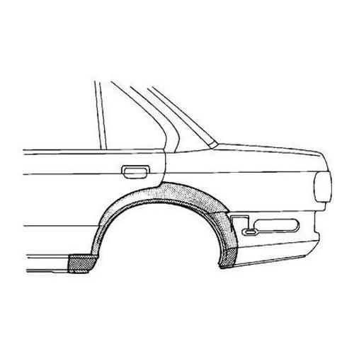 Arc D'aile Arrière Gauche, 2 Portes Pour Bmw Serie 3 E30 D'après Sept 1987 (Sauf Cabriolet)