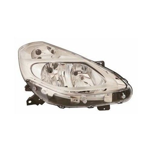 Phare Valeo H7+H7 Côté Droit Chromé Avec Feu De Direction Et Lwr Pour Renault Clio De 2009 À 2013