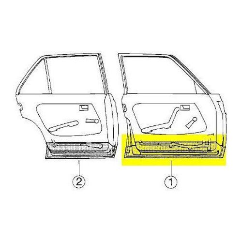 Partie Intérieure Porte Avant Droite Pour Mercedes Classe E - W123 De 1976 À 1985