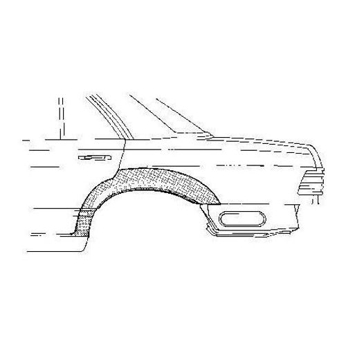 Arc D'aile Arrière Gauche Pour Mercedes Classe E - W124 De 1985 À 1995 Version 4 Portes