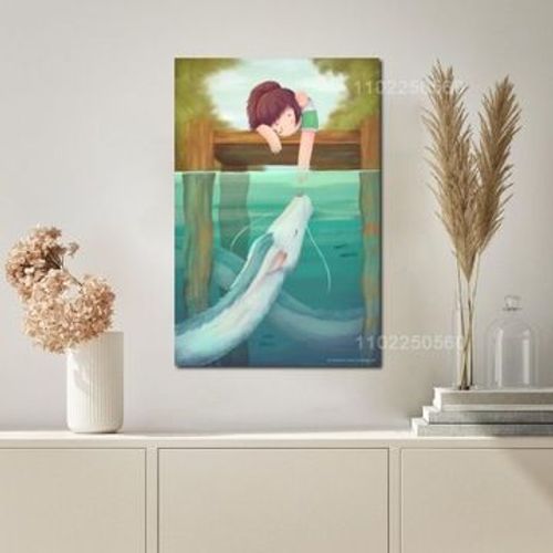 Affiche toile Manga chihiro affiche d¿¿corative,mpression murale Poster pour salon chambre ¿¿ coucher d¿¿cor sans cadre(30*40cm)