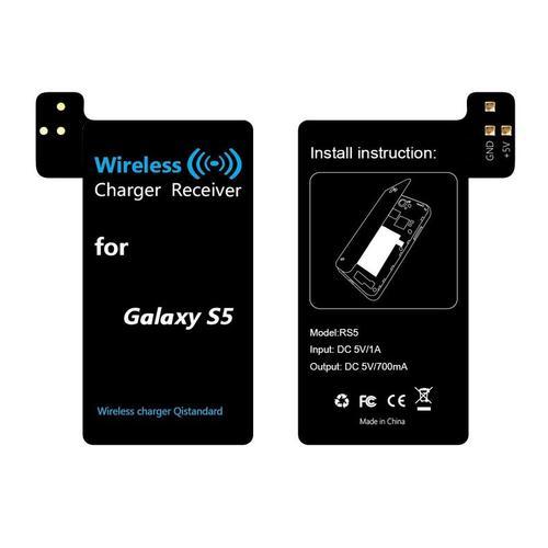 Qumox Qi Standard Wireless Induction Chargeur Tag Récepteur Pour Samsung Galaxy S5 V I9600
