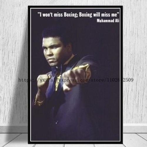 Muhammad Ali toile affiche citation de motivation p,mpression murale Poster pour salon chambre ¿¿ coucher d¿¿cor sans cadre(20*30cm)