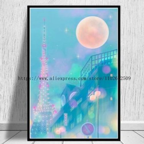 Affiche en toile Anime Sailor _ Moon, affiches obra,mpression murale Poster pour salon chambre ¿¿ coucher d¿¿cor sans cadre(20*30cm)