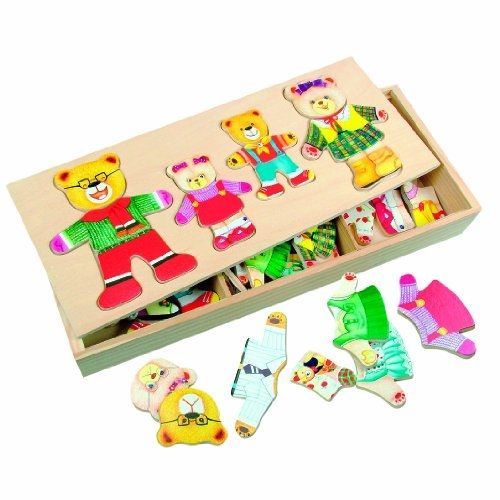 Puzzle En Bois De La Famille D'ours
