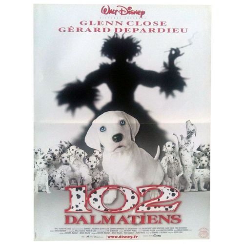 102 Dalmatiens - Vritable Affiche De Cinma Plie - Format 40x60 Cm - De Kevin Lima Avec Glenn Close, Grard Depardieu, Ioan Gruffudd, Alice Evans, Tim Mcinnerny, Ben Crompton, Jim Carter - 2001