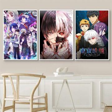 Tokyo Ghoul - Affiche manga sur toile,mpression murale Poste... - 2