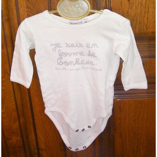 Body Blanc -Ttaille 6 Mois