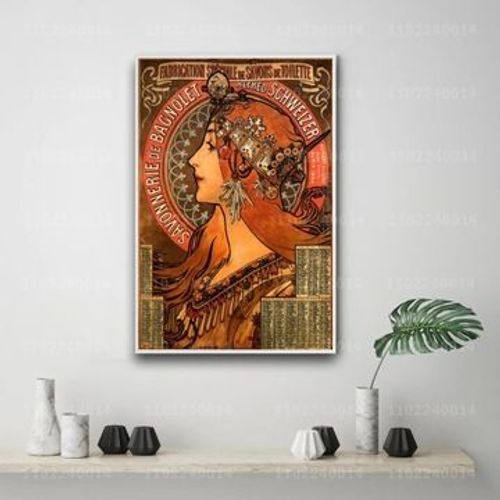 Affiche en toile Affiche Mucha affiches d¿¿coratives,mpression murale Poster pour salon chambre ¿¿ coucher d¿¿cor sans cadre(20*30cm)