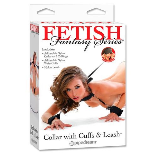 Collier Avec Laisse & Menottes Fetish Fantasy De Pipedreams