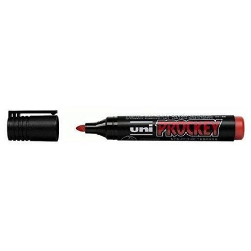 Uni-Ball Lot De 3 Marqueurs Prockey Pm122 Pte Conique Moyenne 1,8 - 2,2mm Rouge