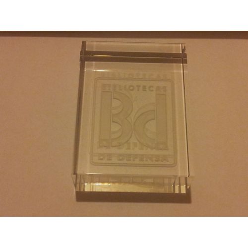 Presse-Papier En Verre Des Bibliothèques Du Ministère De La Défense Espagnol