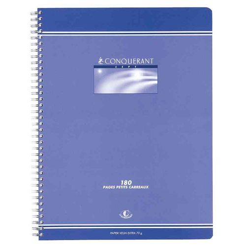 Conquérant Sept Lot De 10 Carnets Reliure Intégrale 90 X 140 Mm 5x5 70g 180 P