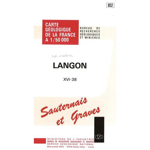 Carte Géologique De La France À 1/50000 : Langon