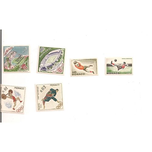 Monaco- Lot De 6 Timbres Neufs Sport