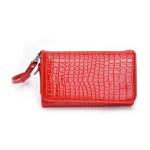 Housse Wallet Fashion Reptile Xxl Rouge Pour Samsung
