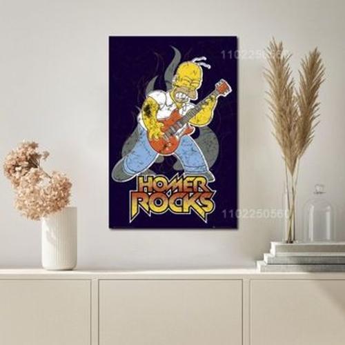 Affiche toile Homer Simpson poster d¿¿co poster,mpression murale Poster pour salon chambre ¿¿ coucher d¿¿cor sans cadre(20*30cm)