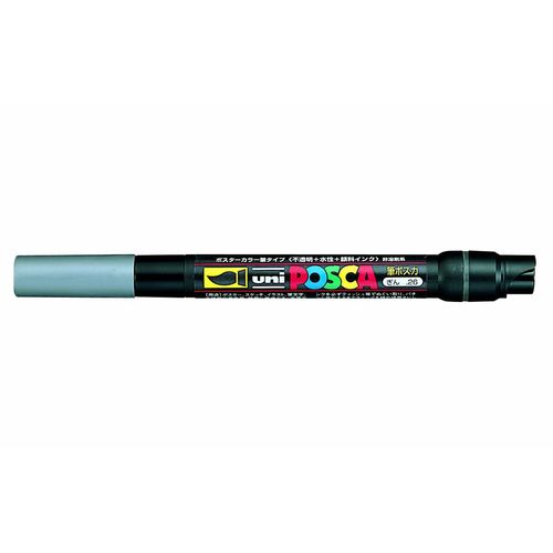 Uni-Ball Lot De 3 Marqueurs Pinceau Posca Pcf350 1-10mm Argent