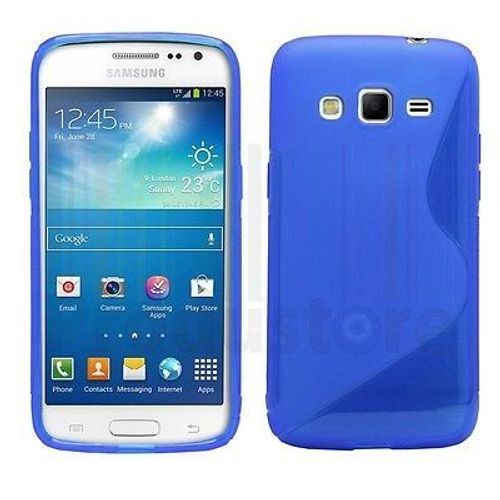 Coque Pour Samsung Galaxy Core Plus Etui Gel Silicone Sline Hoesje G350 Bleu