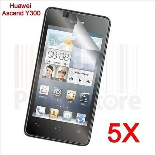 5x Film Pour Huawei Ascend Y300 Transparent Screen Protector Bescherm Folie