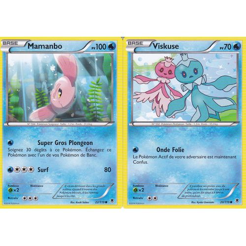 2 Cartes Pokemon - Mamanbo 22/119 + Viskuse 20/119 - Vigueur Spectrale - 