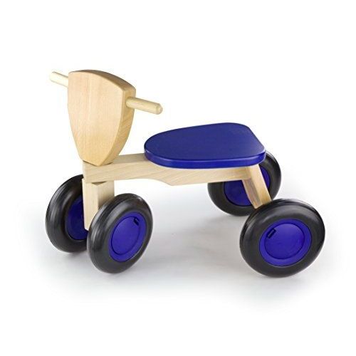 New Classic Toys - 1421 - Tricycle - Bois De Hêtre - Road Star - Bleu