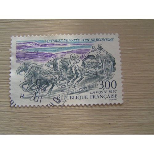 Timbre Oblitéré "Voiturier De Marée Port De Boulogne - 1997
